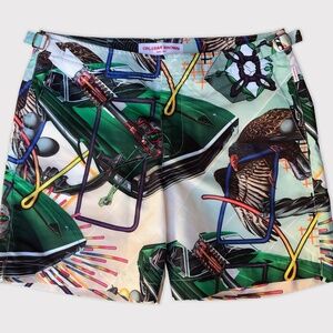 Orlebar Brown "Bulldog" Men's 31 Multi Colored Graphic Print Swim Shorts